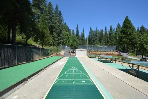 a tennis court with a green tennis court at Retreat to Paradise in Arnold