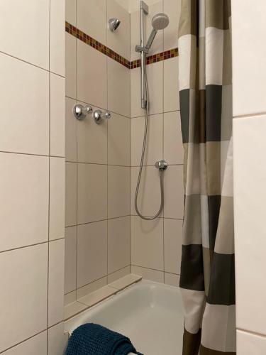 y baño con bañera y ducha. en Cochemer Arkaden, en Cochem