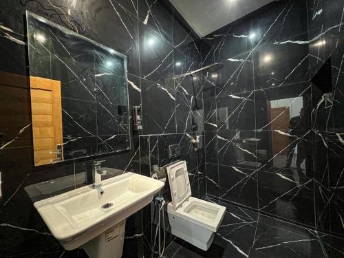 Koupelna v ubytování agafay villa