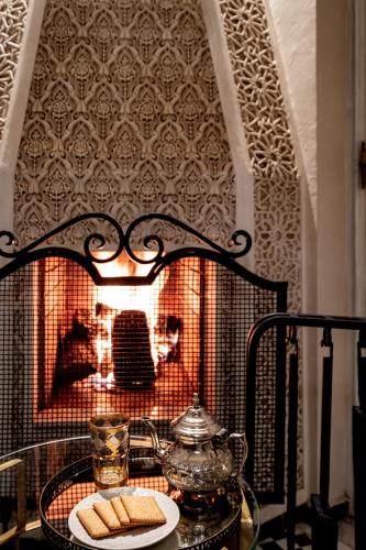 Coin salon dans l'établissement Riad Glatt K