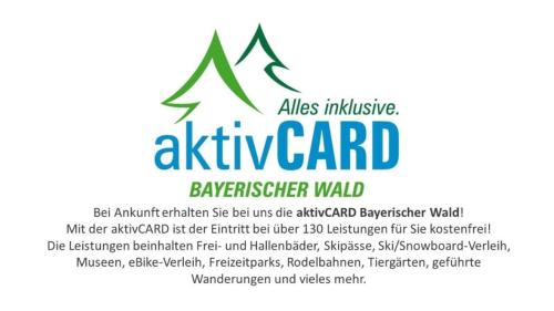 ein grüner Weihnachtsbaum mit den Worten Alzheimer-Karte in der Unterkunft Top Appartment mit Weitblick und Late Check-Out inklusive aktivCARD in Sankt Englmar