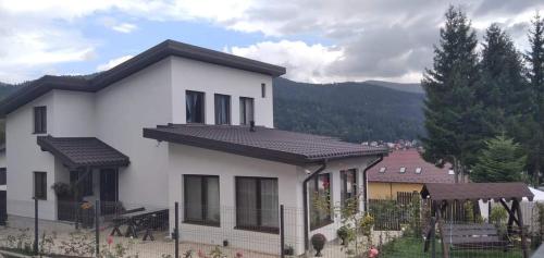 ブシュテニにあるASK MOUNTAINの黒屋根白屋根