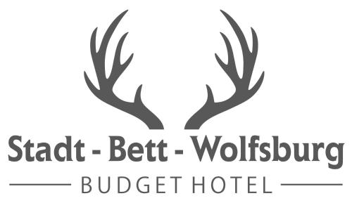 a logo for the black belt hotel bubert hotel at Budgethotel Stadtbett Wolfsburg in Wolfsburg