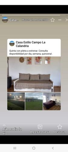une page d’un site web pour un magasin de meubles dans l'établissement Quinta estilo campo La Calandria, à Saladillo