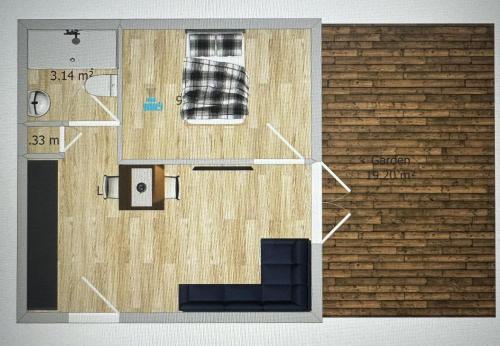 a drawing of a floor plan of a house at Arragon Short-Stay Apartments in Waterlooville