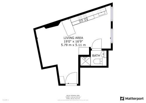 a floor plan of a small house at Quieter Studios Centre of Nottingham in Nottingham