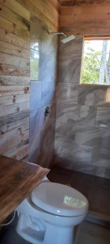 Koupelna v ubytování Cabaña Bariri
