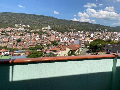 a view of a city from a balcony at Hermoso Apartamento en San Gil in San Gil