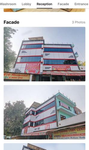 dos fotos de un edificio con dos vistas diferentes en ONCE MORE RESTRAUNT AND CAFE, en Prayagraj