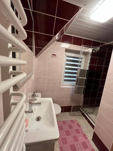 Koupelna v ubytování Apartament Busia