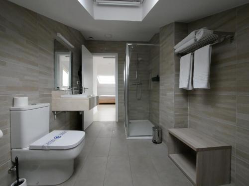 Koupelna v ubytování Hotel Myro