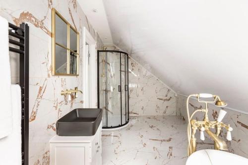 Et badeværelse på The Peacock Palace- Luxury