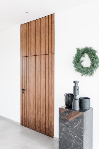 Kuchyň nebo kuchyňský kout v ubytování Exklusive Design Appartement Creme de la Creme Neubau