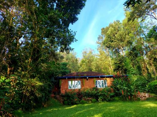 a small brick house in the middle of a yard at The Dream in SanivÄrsante