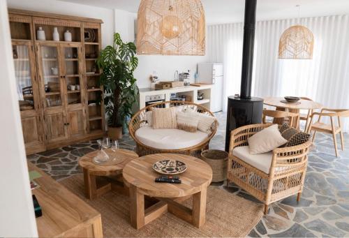Χώρος καθιστικού στο Finca Dariana Padel & Pool