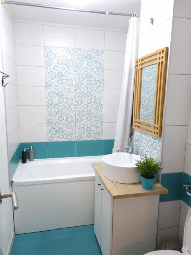 Ένα μπάνιο στο Petrosani Central ApartHotel