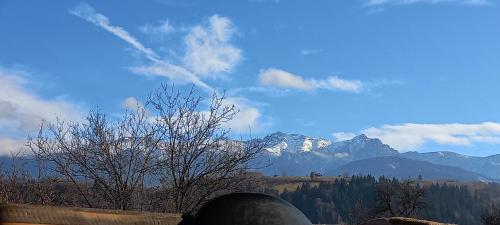 a view of a mountain range with a blue sky at The Sun Chalet by Touch the Sky in Moieciu de Jos
