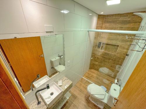 Koupelna v ubytování Edificio Barros - Suítes Exclusivas