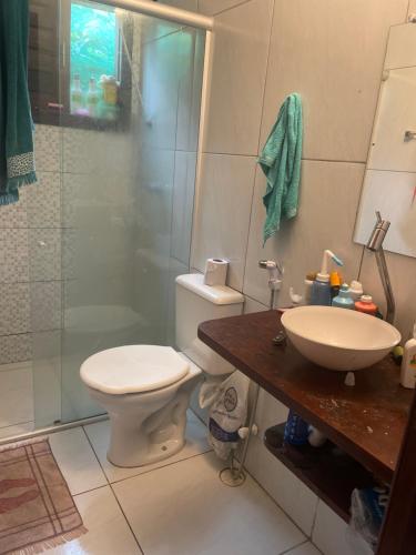 Koupelna v ubytování Apartamento em Pipa