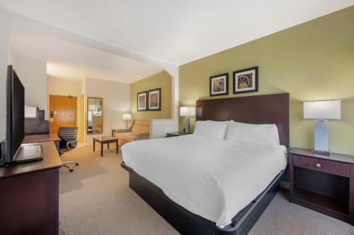 a hotel room with a bed and a television at Best Western Celina in Celina