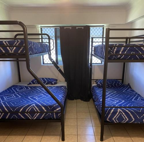 Ein Etagenbett oder Etagenbetten in einem Zimmer der Unterkunft Arrival Lodge Hostel Accommodation