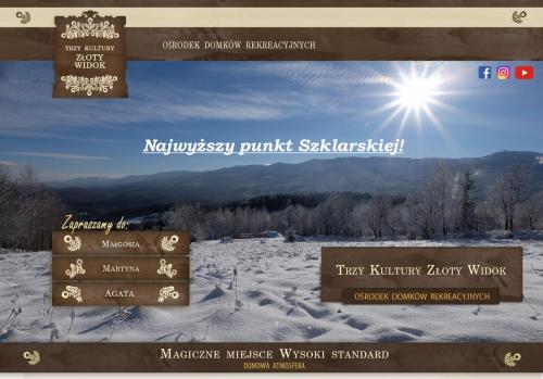 a website for a ski resort in the snow at Trzy kultury Złoty Widok in Szklarska Poręba