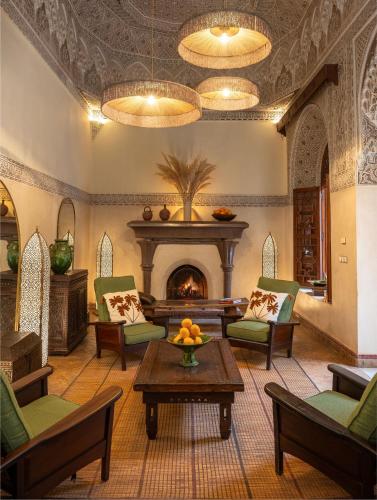 Zona de estar de La Villa des Orangers - Relais & Châteaux