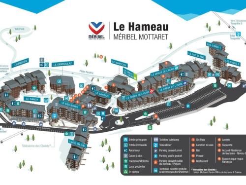 eine Karte des Ice Himalaya Mineral Hotels in der Unterkunft Cimes 2 B17 in Méribel