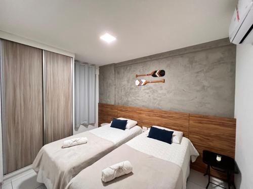 Postel nebo postele na pokoji v ubytování Apartamentos 250m da Orla -Edifício Nugali- Castelo B Temporada