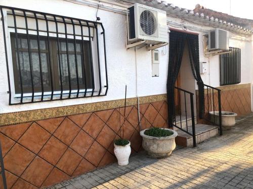 a house with a gate and some plants in front of it at La chimenea de la tía engracia in Ruidera