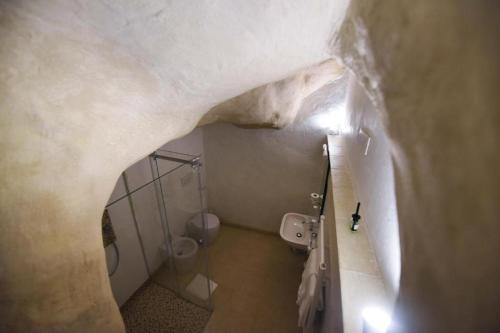 Koupelna v ubytování la cava dei desideri