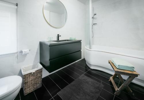 Koupelna v ubytování Kokerelle vakantiewoningen