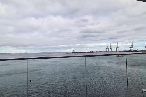 a view of a body of water from a building at AArhus 115 in Aarhus