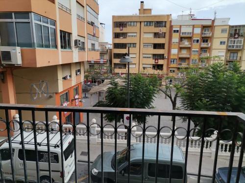 a view of a city from a balcony at ALGAR LOFT, diseño y climatización in Callosa de Ensarriá