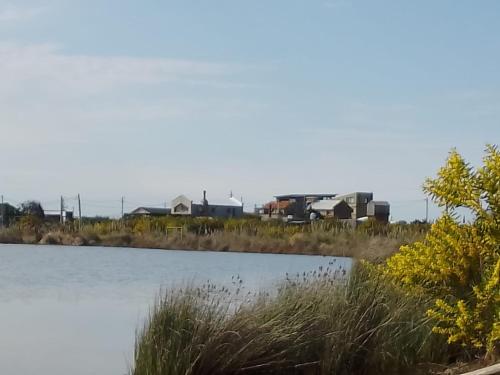 a view of a lake with vehicles in the background at Rincón de Luz in José Ignacio