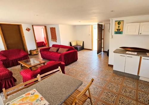 Χώρος καθιστικού στο Refugio El Sauce