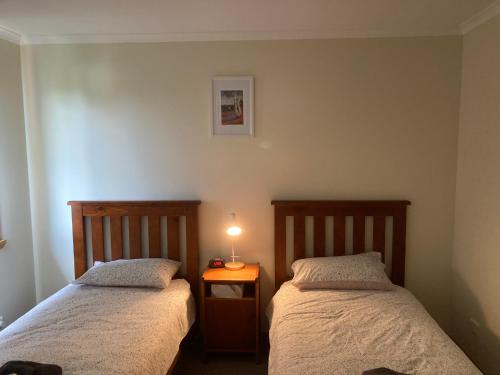 two beds sitting next to each other in a bedroom at Home & Away St Leonards in Saint Leonards