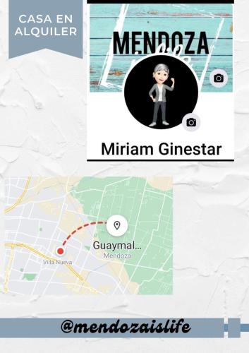 a screenshot of a map with a girl on it at Mendoza is life in Guaymallen