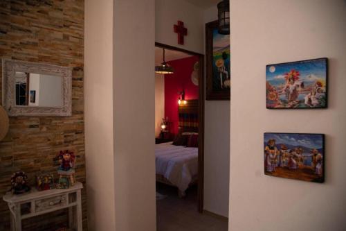 Katil atau katil-katil dalam bilik di DEPARTAMENTO DE LUJO AJIJIC