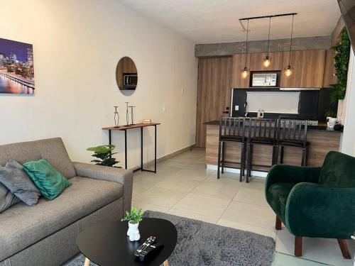 Kuchyň nebo kuchyňský kout v ubytování Departamento centrico