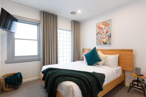 Ένα ή περισσότερα κρεβάτια σε δωμάτιο στο Linear Guest Apartment - Luxury in the city