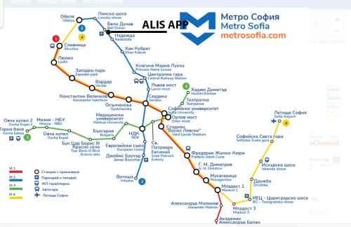 un mapa de la red de metro de Melbourne en Alis en Sofía