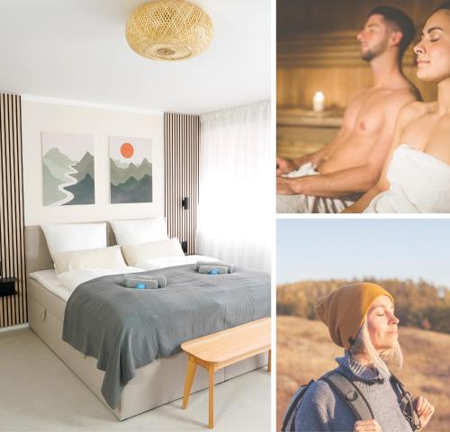 Ένα ή περισσότερα κρεβάτια σε δωμάτιο στο Kur-Apartment Matilda