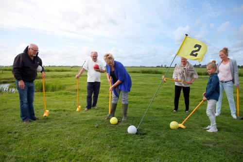 a group of people playing a game of croquet at Camping De Boerinn in Kamerik