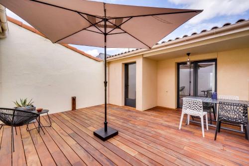 Μπαλκόνι ή βεράντα στο Belle maison de ville Bordeaux Talence