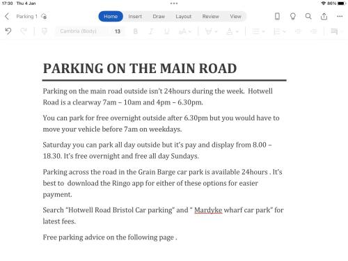 a screenshot of the main road website at Duplex Apartment Harbourside city centre in Bristol