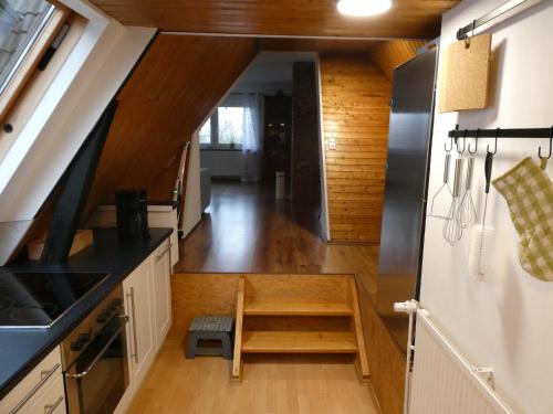 Dapur atau dapur kecil di Ferienwohnung am Waldrand