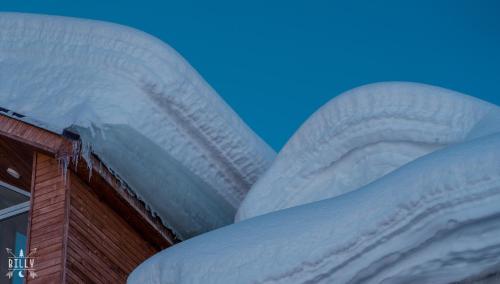 a building with a large snow sculpture on it at Studio Apartment NFT New Gudauri 503 in Gudauri