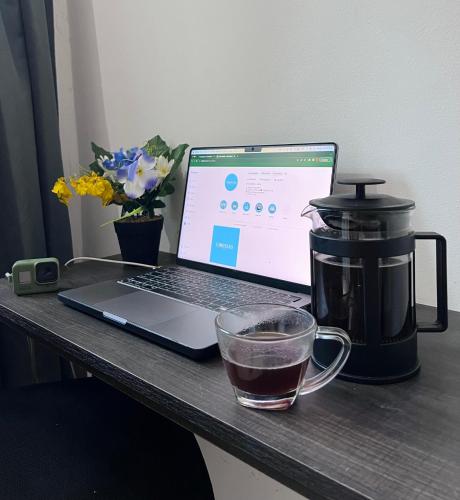 Casa Cabieles Hostalにあるコーヒーまたはお茶