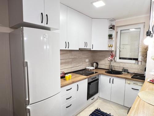 Küche/Küchenzeile in der Unterkunft Aero Fly apartment Belgrade